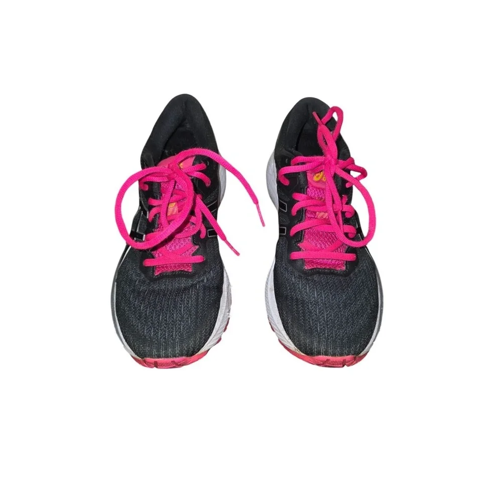 Asics Women's Gel-Nimbus 21 Running‎ Shoes Size 9 Black/Fuchsia/Lime